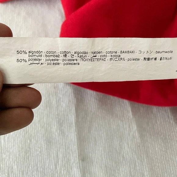 Zara Calve Length Statement short sleeve red  T-shirt Dress S - Picture 4 of 5